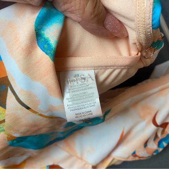 NEW LYSA PLUS Size Women Sonia one piece One-Shoulder Tropical Print Swimsuit - Picture 9 of 11